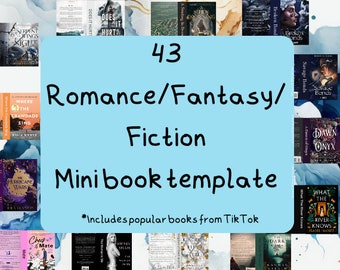 Set of 43 Printable Mini Books! Includes some popular books from TikTok. Tiny books that can be downloaded and printed