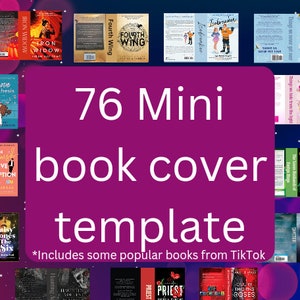 Set of 76 Printable Mini Books! Includes some popular books from TikTok. Tiny books that can be downloaded and printed