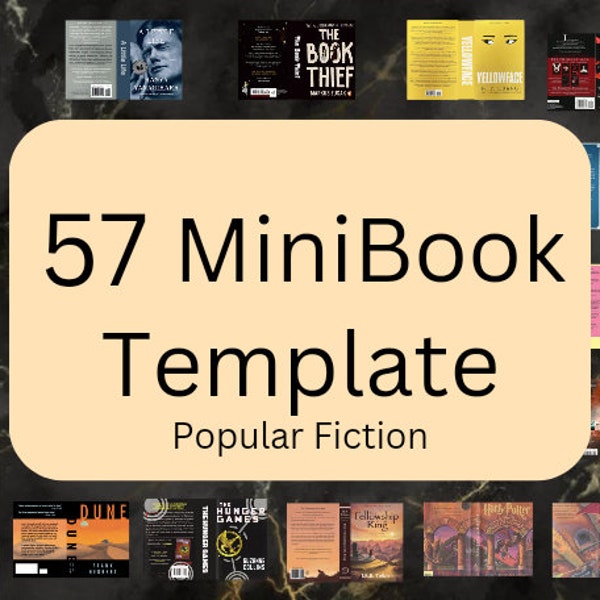 Set of 57 Printable Mini Books! Includes some popular books from TikTok. Tiny books that can be downloaded and printed