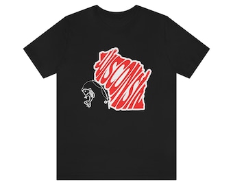 Fish Wisconsin- Camiseta de manga corta unisex