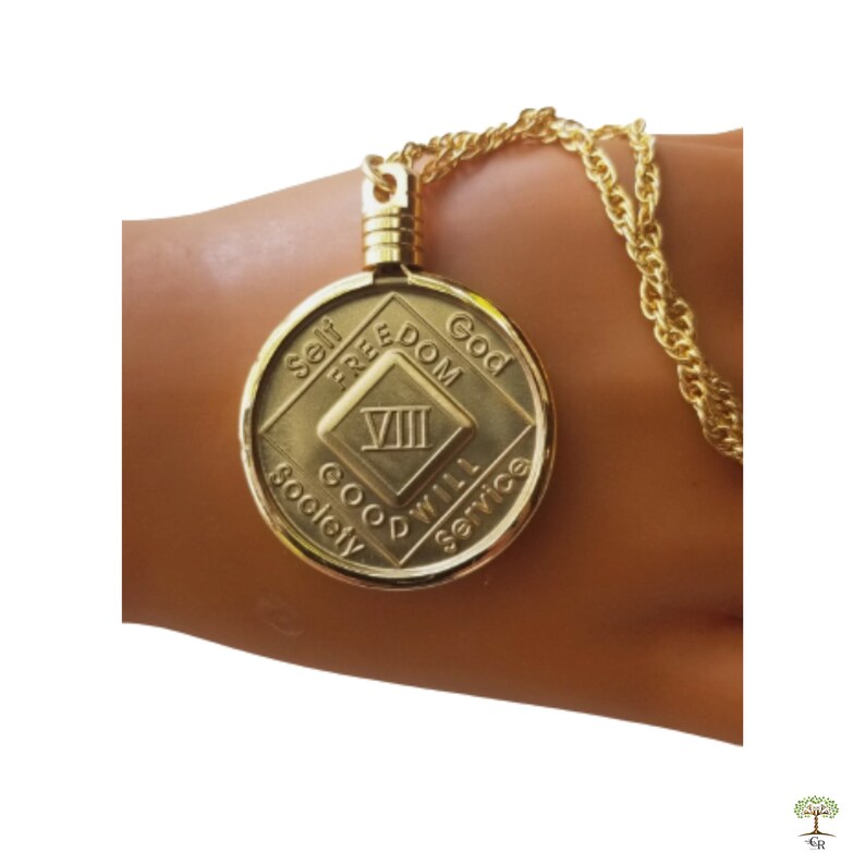 Medallion Holder Neck Chain Coin Holder Necklace Token Holder Chain AA