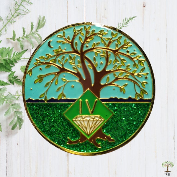 NA Tree of Life Anniversary Recovery Coin Medallion | Narcotics Anonymous | NA Birthday Token | 12 Step Program Gifts