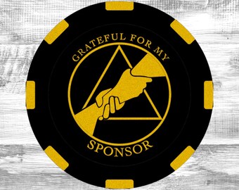 Je suis reconnaissant envers mon parrain : cadeau de récupération AA NA