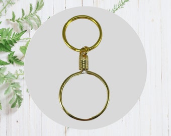 Key Chain Medallion Holder Gold Tone AA Coin Holder NA Token Key Fob Recovery Gifts
