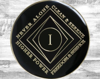 Médaillon NA Clean Time Coin | Jeton de récupération de stupéfiants anonymes | 12 étapes anniversaire de la sobriété NA