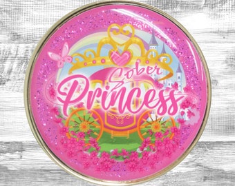 Médaillon pièce de monnaie Princesse sobre | Médaillon des Alcooliques anonymes | Jetons AA | Médaillons NA Coins Chips