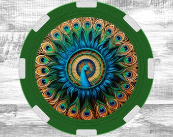 Jeton de poker fier paon | Jetons AA | Jetons NA | Cadeaux du programme en 12 étapes | Pièces de récupération