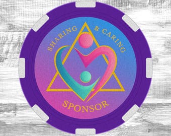 Je suis un sponsor bienveillant et solidaire, jeton de poker en terre cuite | Cadeau de récupération