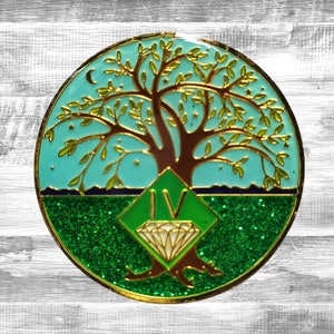 NA Tree of Life Anniversary Recovery Coin Medallion | Narcotics Anonymous | NA Birthday Token | 12 Step Program Gifts