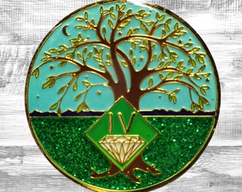 Médaillon de récupération anniversaire Arbre de vie NA | Narcotiques Anonymes | Jeton d'anniversaire NA | Cadeaux du programme en 12 étapes