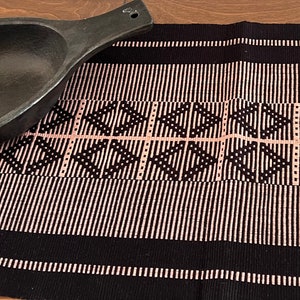 Table Runner - Black & Salmon