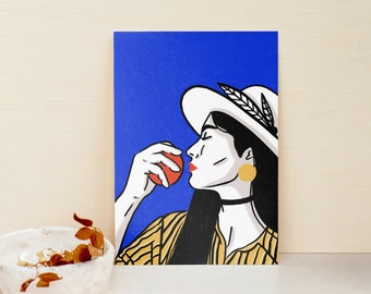 Stampa di ritratto di donna in stile Art Déco, arte murale di moda femminile (download digitale)