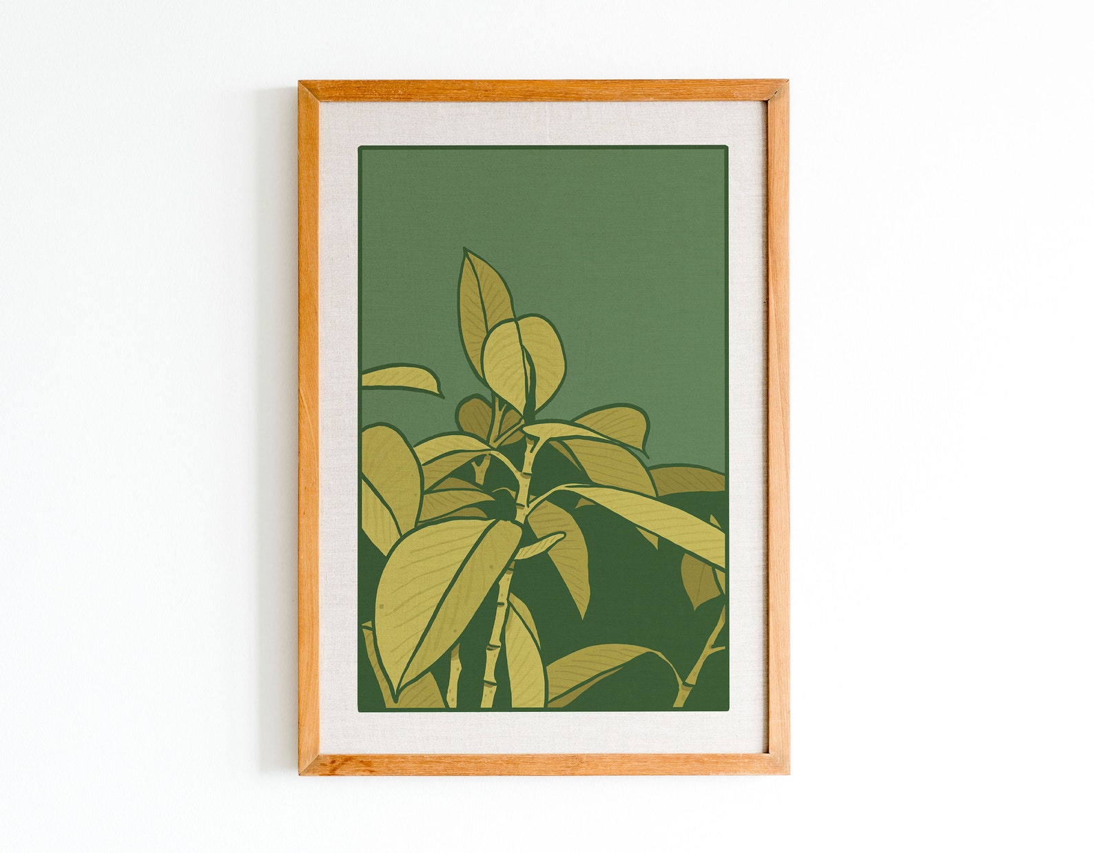 Tropical Leaf Printable Wall Art Instant Download Wall Art Botanical ...