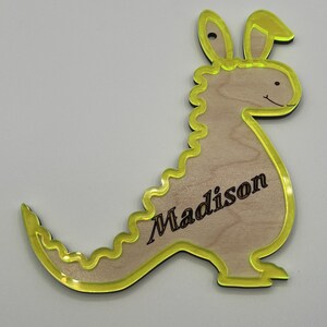 FREE PERSONALIZATION EASTER, bunny, Childrens Easter Tag, spring, Childrens Gift, Gift Basket tags, Holiday, Bunny, dinosaur, light yellow,