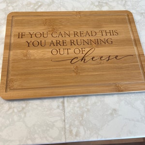 Cheese Lover's Bamboo Cutting Board - Fun and Functional Gift the Perfect Cheese Platter - Bamboo Cutting Board with a Humorous Twist