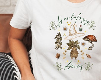 Camisa de herbología, camisa de planta mágica, plantas librescas, camisa botánica de mago y bruja, plantas mágicas, camisas para amantes de las plantas