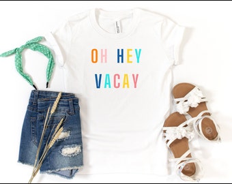 Oh Hey Vacay (Kids Size), camisas de vacaciones, camisas a juego, mami y yo