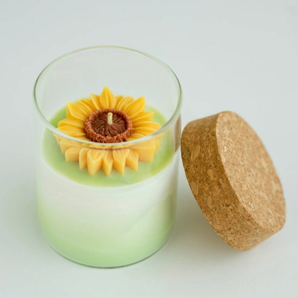 Sunflower Candle Etsy