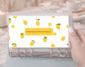 Budget Dashboard A6 | Weekly Budget or Category Overview | Minimal Lemon Design | Cash Binder Insert | PDF Download