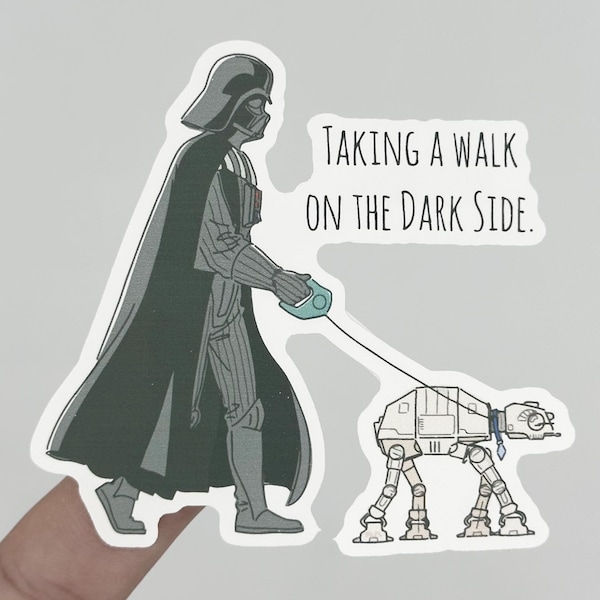 Funny Darth Vader Sticker, Joke Star Wars Sticker,