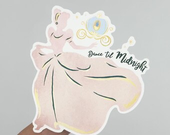 Cinderella Sticker, Cinderella Stickers, Disney Princesses, Disneyland Princess, Dance Till Midnight