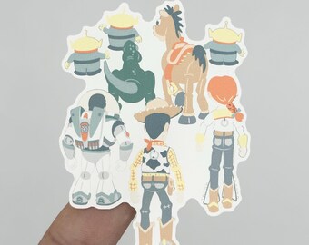 Toy Story Sticker, Buzz Lightyear, Woody, Jessie, Bullseye, Green Aliens, Pixar Pier, Hollywood Studios