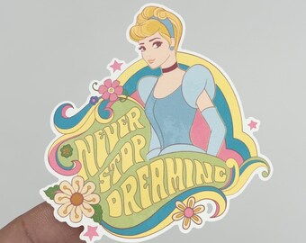 Cinderella Never Stop Dreaming Sticker, Cinderella Stickers, Disney Princesses, Disneyland Princess