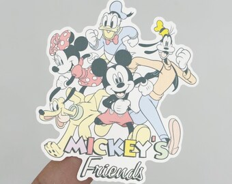 Mickey and Friends Disney Sticker, Goofy, Minnie Mouse, Daisy, Donald Duck, Pluto