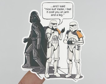 Darth Vader Sticker, Star Wars Sticker, Storm Trooper Stickers, Funny StarWars