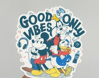 Mickey Mouse, Donald Duck, Goofy, Disneyland Sticker, Disney World Sticker