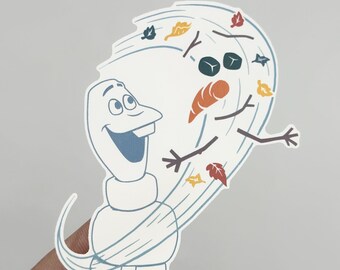 Olaf Sticker, Frozen Stickers, Disney Waterproof, Adorable Olaf