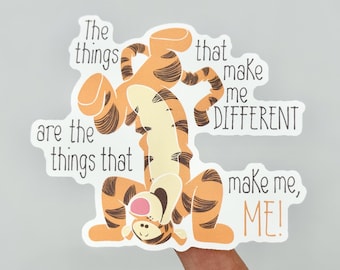Tigger Things That Make Me Different Sticker, Winnie the Pooh Bear Tigger Waterproof