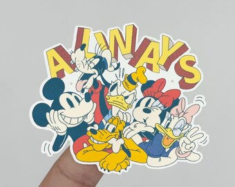 Disney Sticker, Goofy, Minnie Mouse, Mickey Mouse, Daisy, Donald Duck, Pluto