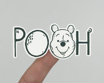 Winnie the Pooh Sticker, Pooh Bear Face Waterproof,