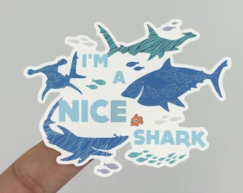 Finding Nemo Sharks Sticker, Nemo Bruce Stickers, Anchor and Chum, Disney Shark