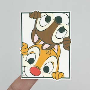 Chip n Dale Sticker, Disney Chipmunks, Disneyland Stickers