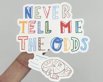 Millennium Falcon Sticker, Star Wars Sticker, Storm Trooper Stickers, Never Tell Me The Odds,