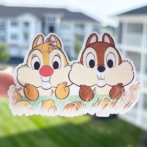 Chip n Dale Sticker, Disney Chipmunks, Disneyland Stickers