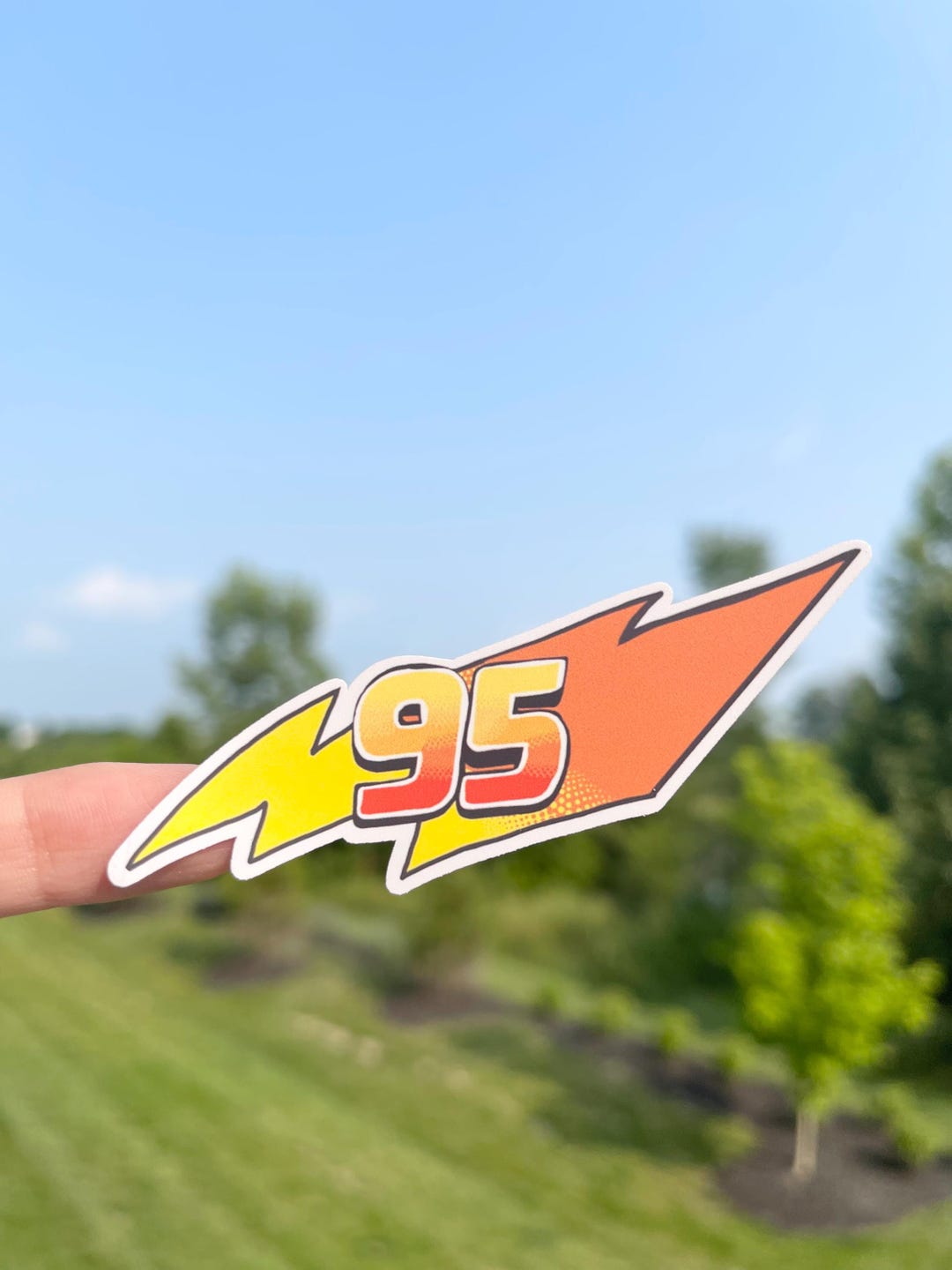 Lightning Mcqueen 95 Sticker, Disney Cars Sticker - Etsy