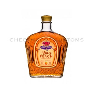 Custom Birthday Whiskey Label (Digital), Birthday Gift, Custom Gift, Party Favors,Whiskey,Crown Royal,Printable,Bottle Label,Personalized