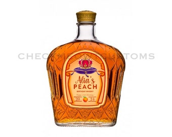 Custom Birthday Whiskey Label (Digital), Birthday Gift, Custom Gift, Party Favors,Whiskey,Crown Royal,Printable,Bottle Label,Personalized