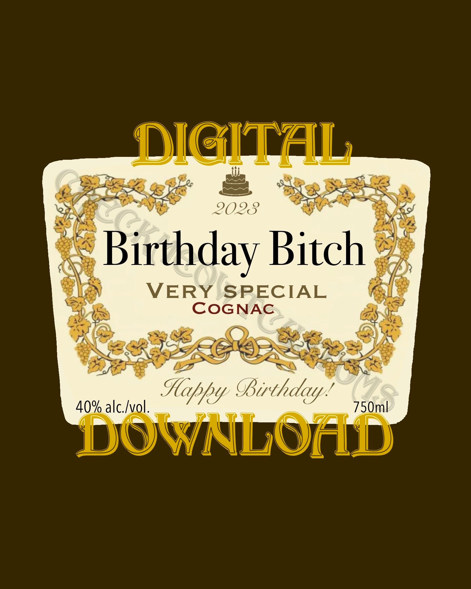 Hennessy Label Printable - Etsy