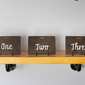 Wooden Table Numbers, Wedding Table Numbers, Free Standing Table Numbers