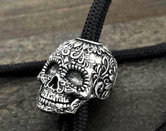 Sugar Skull Paracord Bead Made In USA knife Accessorie