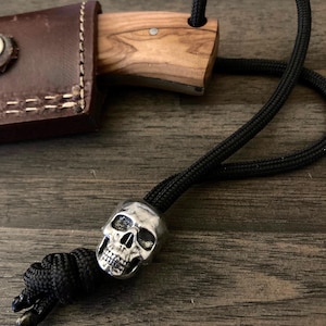 Skull Paracord Bead- Made In USA-DIY Lanyard Bead knife Accessories bracelet Pendant Zipper pull Made In USA