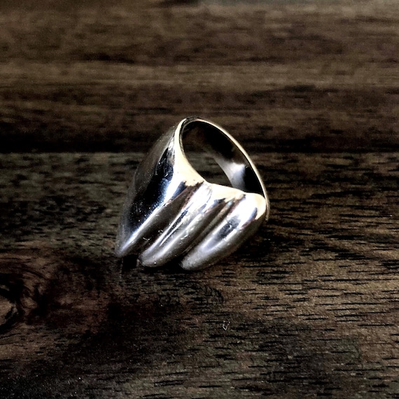 Vintage Taxco Mexico 925 Sterling Silver Heavy Abstract Statement 