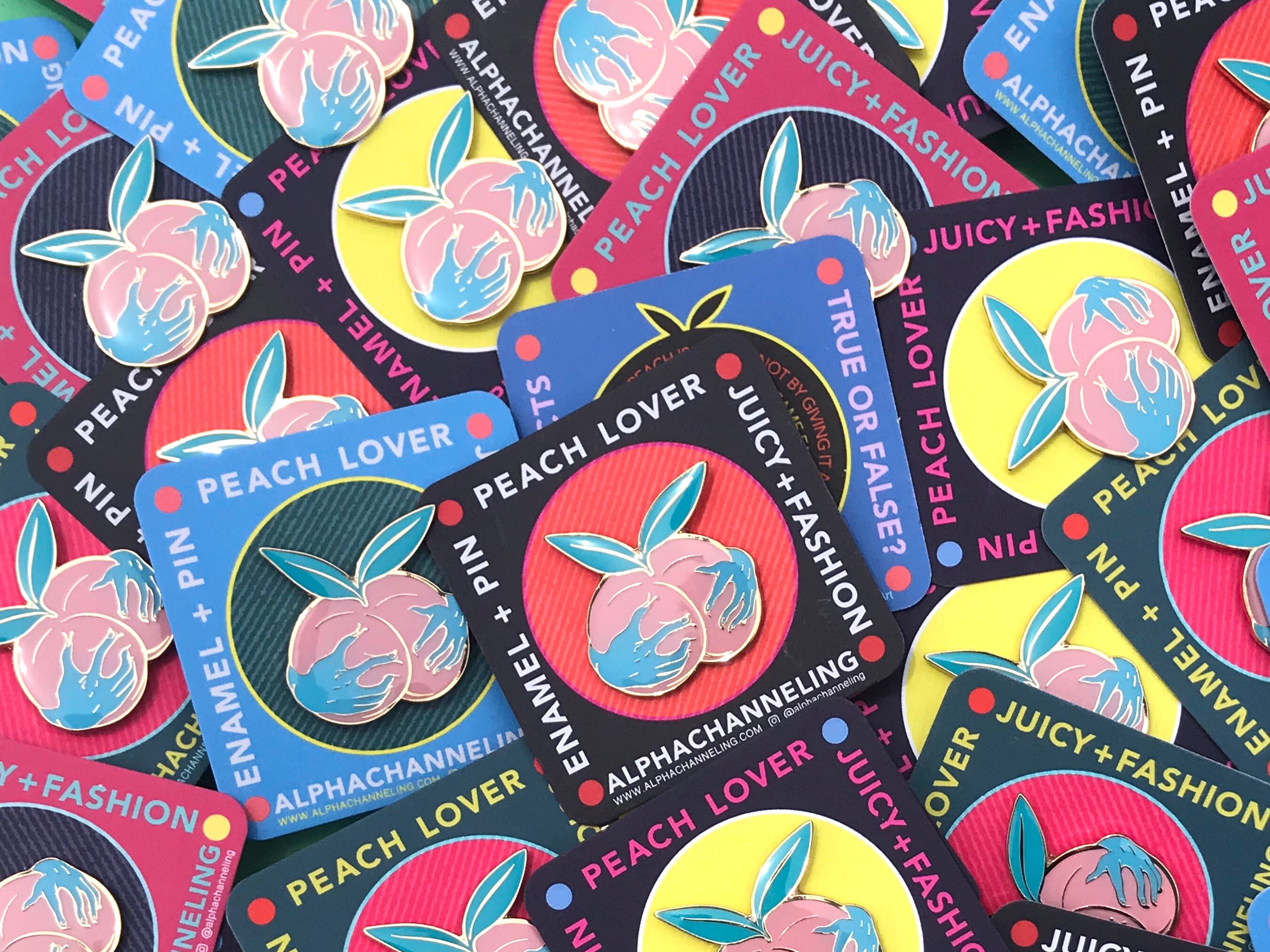 Peach Lover Enamel Pin - Original Peach Booty Grab Design by