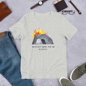 He Has Risen Shirt, Resurrection Shirt, Empty Tomb Shirt, Spray Paint Shirt, Christian Shirt, Bible Quote Shirt, Faith Shirt, Unisex t-shirt