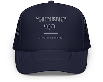 Gorra de camionero de espuma hebrea Hineni