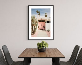 Mid Century Modern House Palm Springs, Prints, Gift Idea, Wall Decoration, Modern Home Decor, Instant download, Mid Century, California